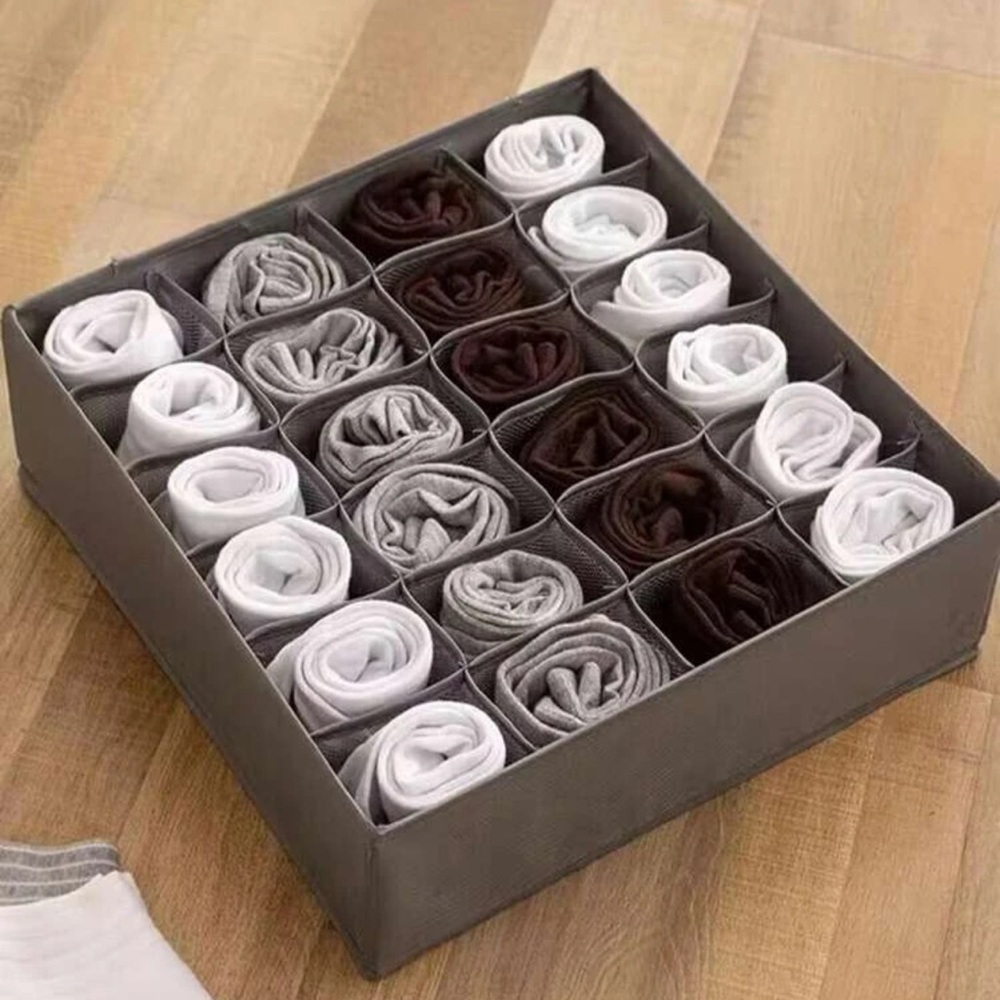 Basic Sock Underwear Organizer Dividers, 24 Drawer Organizers Fabric Foldable